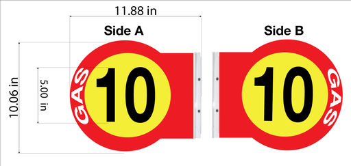[PS10-CUS-GAS] PS10-CUS-GAS - 10" ROUND PUMP #'s - Custom Layout for Gas