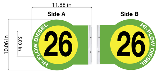 [PS10-CUS-HFD] PS10-CUS-HFD- 10" ROUND PUMP #'s - Custom Layout for Hi Flow Diesel