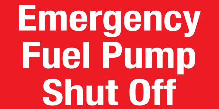 [CAS-63-EFPSO] CAS-63-EFPSO - 6"W x 3"H  Emergency Fuel Pump Shut Off - Aluminum Sign