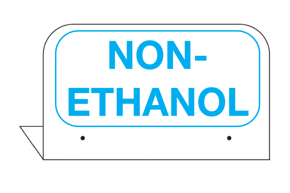 [CFPI-132] CFPI-132 - 3.5" x 2.625" Fill Pipe ID Tag "NON-ETHANOL"