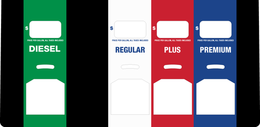 [DG10-PO41-DRPP-PMS] DG10-PO41-DRPP-PMS - 3+1 Product Overlay for Gilbarco 500/700 - Diesel - Regular - Plus - Premium