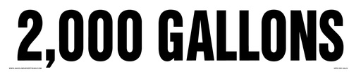 [HPD-255-GALS] HPD-255-GALS - 25"W X 5"H - XXX GALLONS - 3M Decal with Lamination