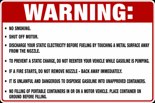 [CAS-2416-WARN] CAS-2416-WARN - 24"W X 16"H - WARNING NO SMOKING Sign - Red / Black on White Aluminum