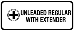 [CAS-42-URWE] 3.5" X 1.5" - UNLEADED REGULAR WITH EXTENDER - with a .10" hole on the left center Black and White Background, Foam Core Aluminum