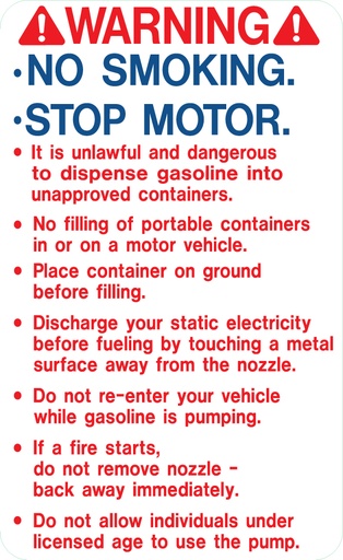 [DG10-RD-WARN] DG10-RD-WARN - Warning It Is Unlawful And Dangerous...Upper Bezel Door Graphic - Red on White